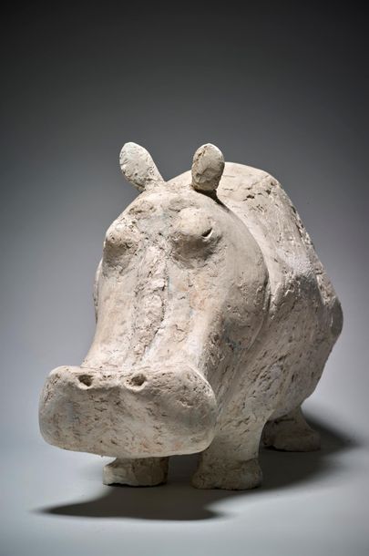 Henri SAMOUILOV (1930-2014) Hippopotamus
Plaster
20 x 32 cm