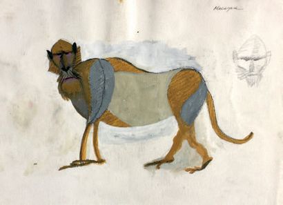 Henri SAMOUILOV (1930-2014) Monkey
Three drawings, pastel, watercolour, gouache
A...