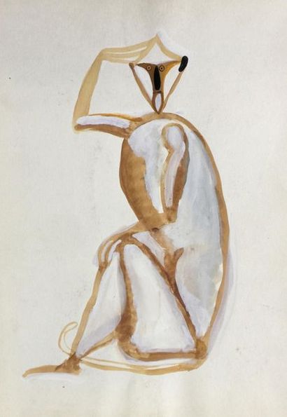 Henri SAMOUILOV (1930-2014) Monkey
Three drawings, pastel, watercolour, gouache
A...