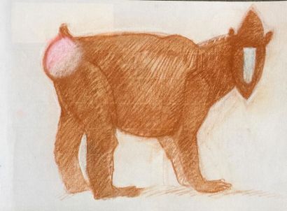 Henri SAMOUILOV (1930-2014) Monkey
Three drawings, pastel, watercolour, gouache
A...