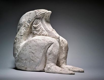 Henri SAMOUILOV (1930-2014) Sitting
monkey Plaster
34 x 39 x 14 cm