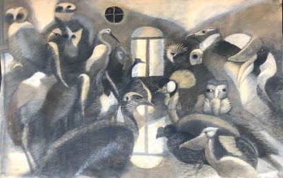 Henri SAMOUILOV (1930-2014) Vie nocturne
Pastel, signé en bas à droite
75 x 110 ...