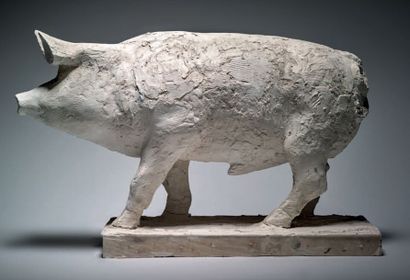 Henri SAMOUILOV (1930-2014) Lying pig
Plaster
12 x 32 cm