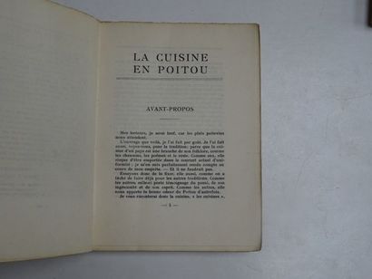 null « La cuisine en Poitou », Maurice Béguin ; Ed. Librairie Saint Denis, 1932,...