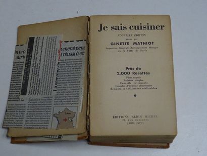null "Je sais cuisiner", Ginette Mathiot; Ed. Albin Michel, 1955, 702 p. (book in...