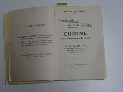 null "Restriction et vie chère: cuisine 300 recettes adaptées," Mme Foulon-Lefranc;...