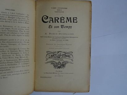 null "L'art culinaire sous Napoléon : Carême et son temps ", A. Robin-Ducellier,...