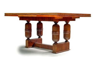 JACqUes-éMIle rUhlMAnn (1879-1933) 
Exceptional dining room furniture in Indian rosewood...