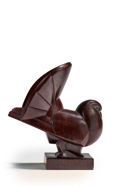 JAN et JOEL MARTEL (1896-1966) 
Scottish pigeon
Rare direct carving on ebony from...
