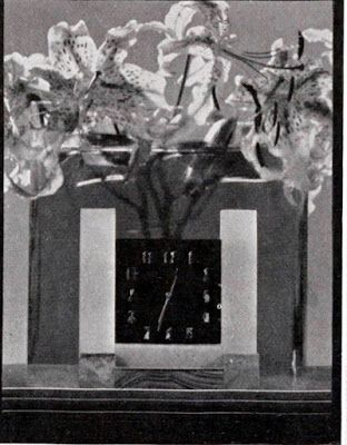 JEAN FOUQUET (1899-1984) 
Rare modernist clock made of onyx, crystal, carnelian,...