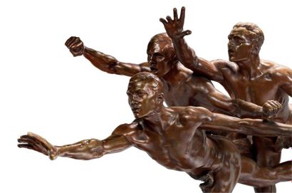 Alfred BOUCHER (1850-1934) 
To the goal
Rare and important bronze sculpture with...