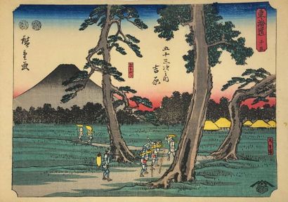 Utagawa Hiroshige (1797-1858) 
Qinze chuban yoko-e, de la série Tokaido gojusan tsugi...