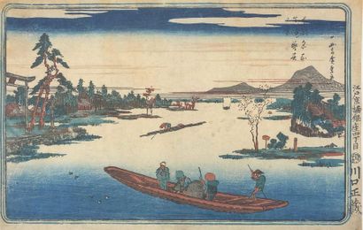 Utagawa Hiroshige (1797-1858) 
Oban yoko-e de la série Tôto meisho, Lieux célèbres...