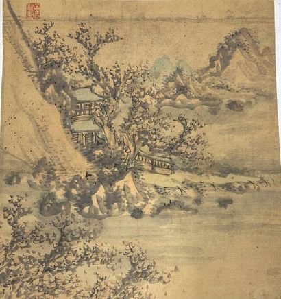 JAPON - Epoque EDO (1603 - 1868), XIXe siècle 
Ensemble de douze gouaches sur papier,...