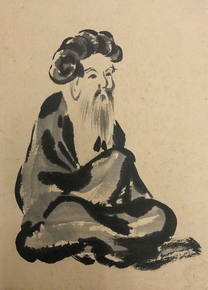 JAPON - Epoque EDO (1603 - 1868), XIXe siècle 
Douze encres polychromes sur papier,...