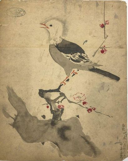 JAPON - Epoque EDO (1603 - 1868), 
Set of eight inks on paper, representing animals...