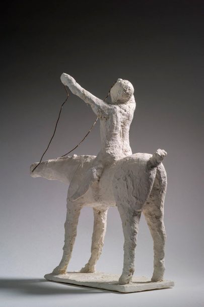 Marino MARINI (1901-1980) Cavaliere Sculpture in plaster and metal Signed on the...