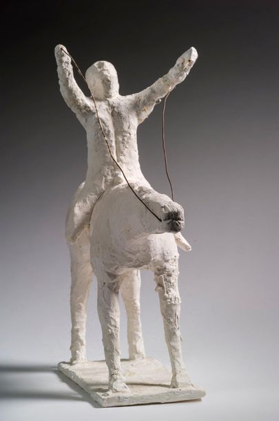 Marino MARINI (1901-1980) 
Cavaliere
Sculpture in plaster and metal
Signed on the...