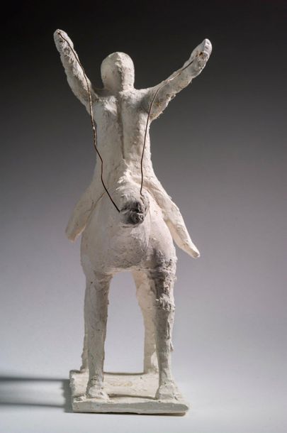 Marino MARINI (1901-1980) 
Cavaliere
Sculpture in plaster and metal
Signed on the...