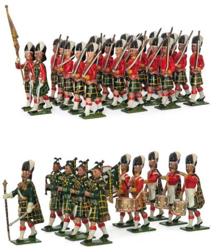 Angleterre Infanterie écossaise « argyll and sutherland » au défilé tambour-major,...