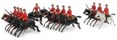 Angleterre Police montée du Canada. (12 fig. à cheval) T.B.E.