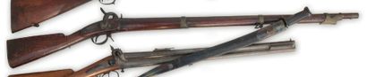 null Carabine de tirailleur dite « Poncharra » (1837) Platine arrière de la manufacture...