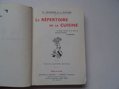 null "Le répertoire de la cuisine", Th. Gringoire and L. Saulnier; Ed. Dupont and...