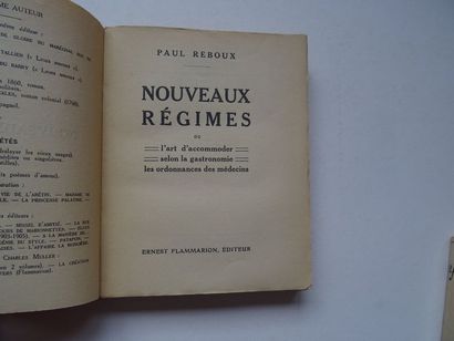  "Nouveaux régimes", Paul Reboux; Ernest Flammarion Bookstore, 1931, 286 p. (cover...