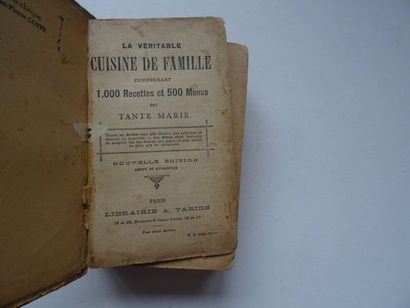 null "La véritable cuisine de famille", Tante Marie; Ed. A Taride, undated, about...