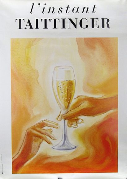 null ANONYMOUS. The Taittinger moment. Offset poster. No mention of printer. Not...
