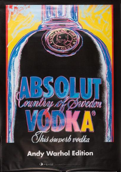 WARHOL ANDY D'APRÈS Absolut Country of Sweden. Vodka. This Superb Vodka. Andy Warhol...