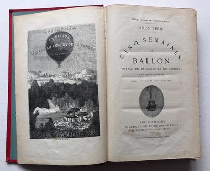 Jules VERNE Cinq semaines en ballon / Voyage au centre de la Terre.

Paris, Bibliothèque...