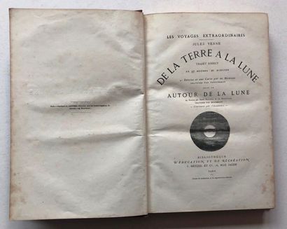 Jules VERNE De la Terre à La Lune et Autour de la Lune. 

44 dessins par Bayard et...