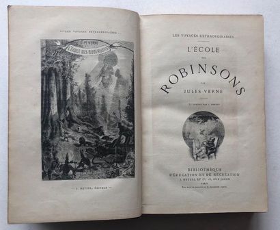 Jules VERNE L’école des Robinsons.

Paris, Bibliothèque d'Education et de Récréation...