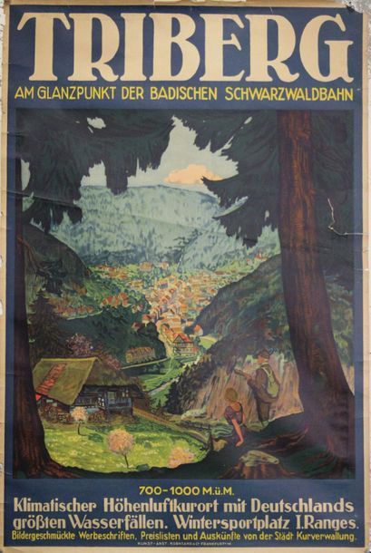 null ANONYMOUS. Triberg, Am Glanzpunkt der badischen Schwarzwaldbahn. Circa 1920....