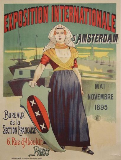 GUERAUD Martin Amsterdam International Exhibition, May November 1895. Lithographic...