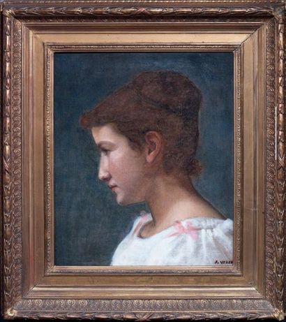 Frederick Arthur VERNER (1836-1928) 
Portrait de femme
Huile sur toile signée en...