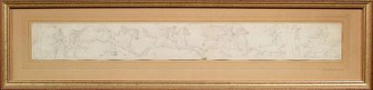 Alexandre Evariste FRAGONARD (1780-1850) 
Travaux d'Hercule
Etudes de frises de scènes...