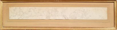 Alexandre Evariste FRAGONARD (1780-1850) 
Travaux d'Hercule
Etudes de frises de scènes...
