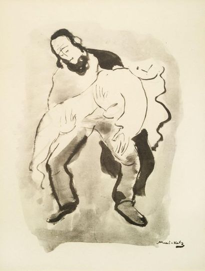 Mané KATZ (1894-1962) 
Couple
Lithographie signée en bas à droite
41 x 29 cm