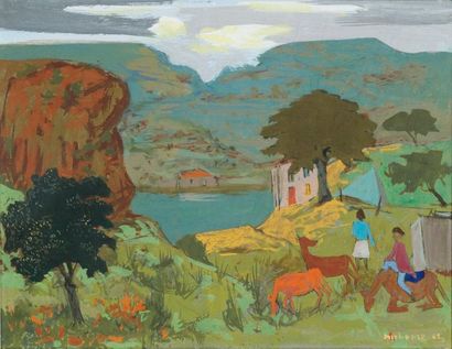 Grégoire MICHONZE (1902-1982) 
Landscape
Oil signed lower right and dated 62
20 x...