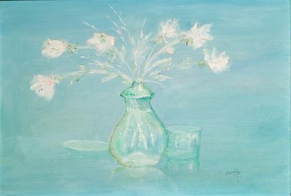 Georges DOUKING (1902-1987) 
Vase fleuri, 1969
Huile sur toile signée en bas à droite
38...