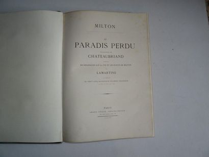 null « Le paradis perdu », Milton, Chateaubriand, Lamartine ; Ed. Amable Rigaud,...