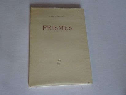 null « Prismes », Anne Fontaine ; Ed. Librairie de l’université de Fribourg, 1947,...