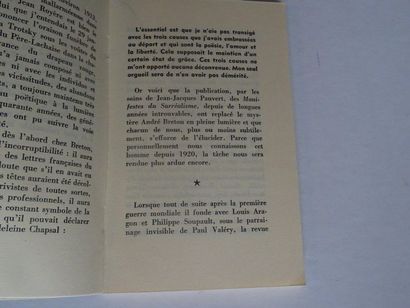 null « André Breton : Le Septembriseur », Pierre de Massot ; Ed. Eric Losfeld, 1967,...