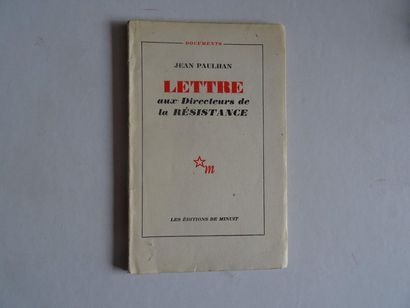 null « Lettre au directeur de la résistance », Jean Paulhan ; Ed. Les éditions de...