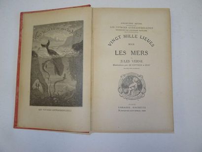 null « Vingt-mille lieues sous les mer », Jules Verne ; Librairie Hachette, sans...