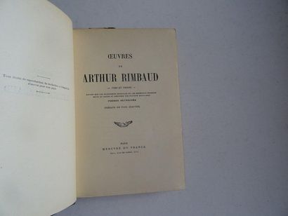 null « Œuvres de Arthur Rimbaud », Arthur Rimbaud et Paul Claudel ; Ed. Mercure de...