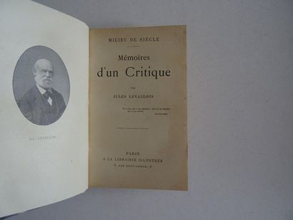null « Mémoire d’un critique », J. Levallois ; Ed. A la librairie illustrée, sans...