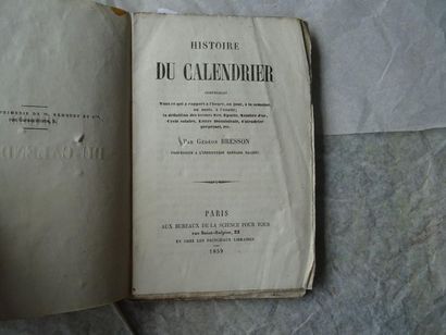 null « Histoire du calendrier », Gédéon Bresson ; Ed. Bureau de la science pour tous,...